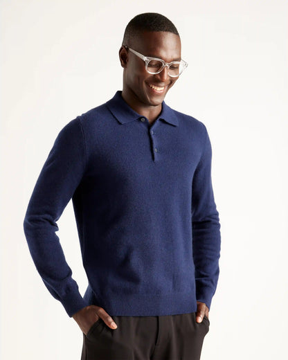 Mongolian Spring Cashmere Polo Sweater