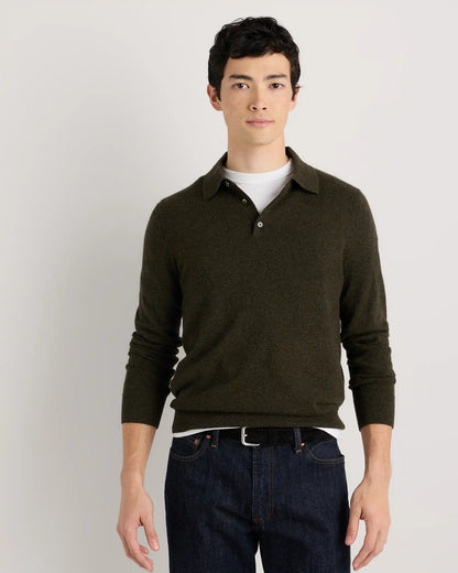 Mongolian Cashmere Polo Sweater