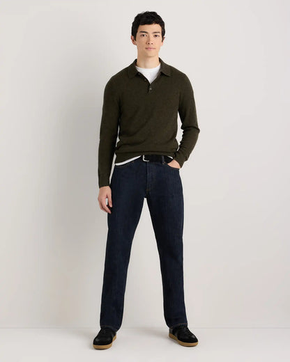 Mongolian Cashmere Polo Sweater