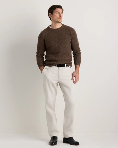 Mongolian Cashmere Fisherman Crewneck Sweater