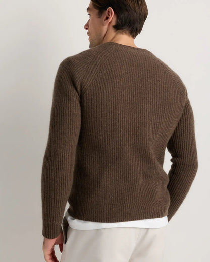Mongolian Cashmere Fisherman Crewneck Sweater