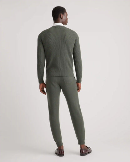 Mongolian Cashmere Fisherman Crewneck Sweater