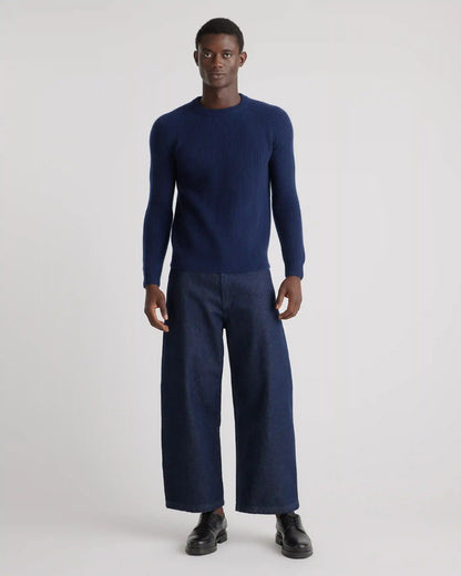 Mongolian Spring Cashmere Fisherman Crewneck Sweater