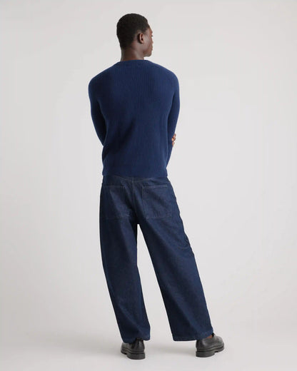 Mongolian Spring Cashmere Fisherman Crewneck Sweater