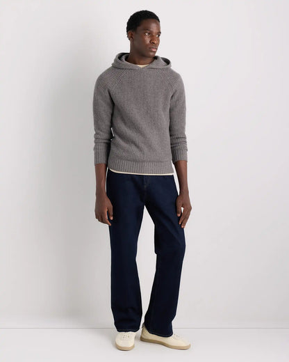 Mongolian Cashmere Fisherman Pullover Hoodie