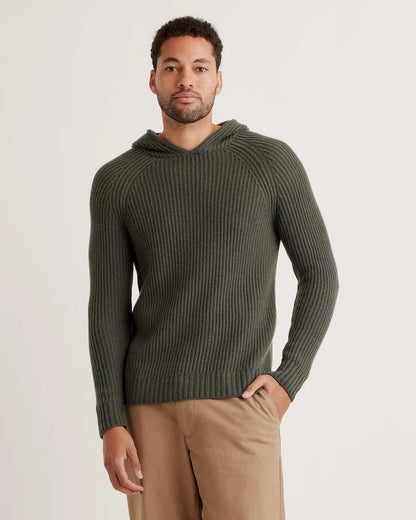 Mongolian Spring Cashmere Fisherman Pullover Hoodie