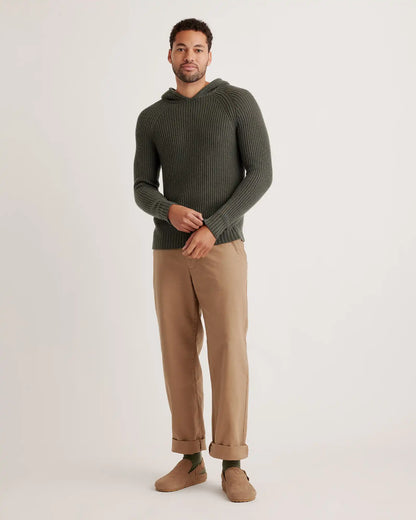 Mongolian Spring Cashmere Fisherman Pullover Hoodie