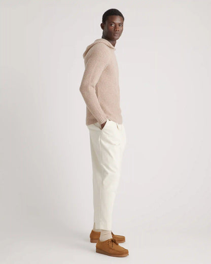 Mongolian Spring Cashmere Fisherman Pullover Hoodie
