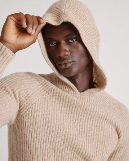 Mongolian Spring Cashmere Fisherman Pullover Hoodie