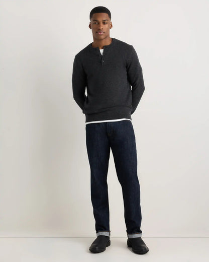 Mongolian Cashmere Henley Sweater