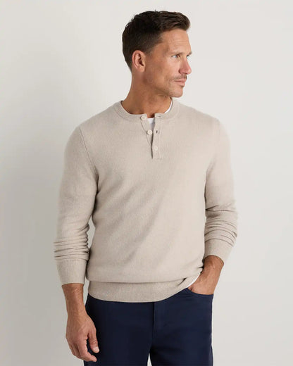 Mongolian Cashmere Henley Sweater