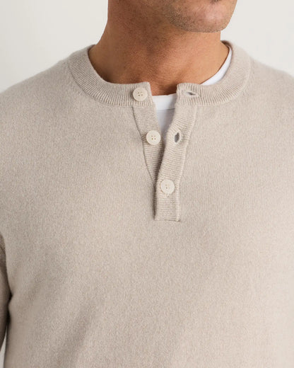 Mongolian Cashmere Henley Sweater