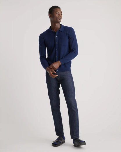 Mongolian Cashmere Button Down Sweater