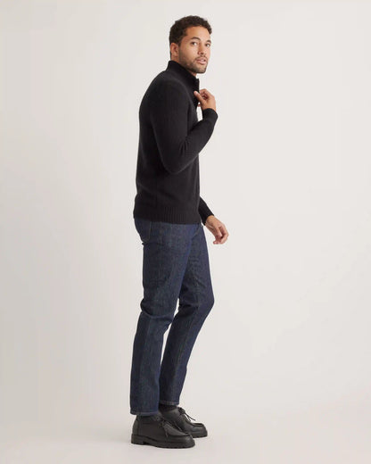 Mongolian Cashmere Fisherman Full Zip Sweater