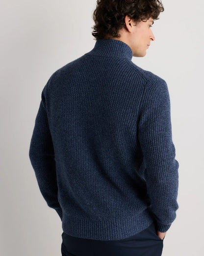 Mongolian Cashmere Fisherman Full Zip Sweater