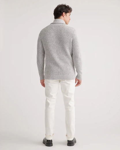 100% Organic Cotton Shawl-Collar Cardigan Sweater