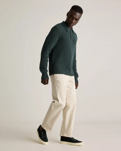 100% Organic Cotton Fisherman Polo Sweater