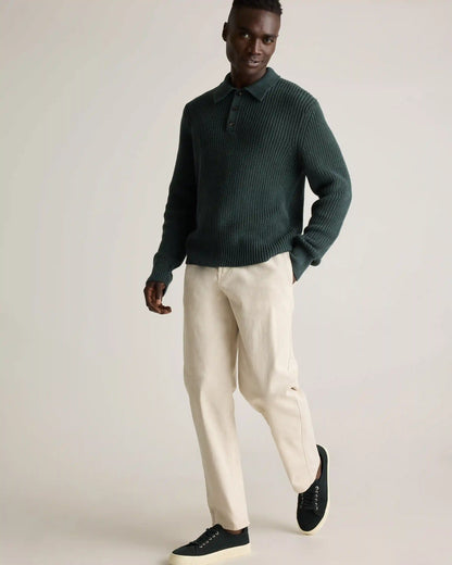 100% Organic Cotton Fisherman Polo Sweater