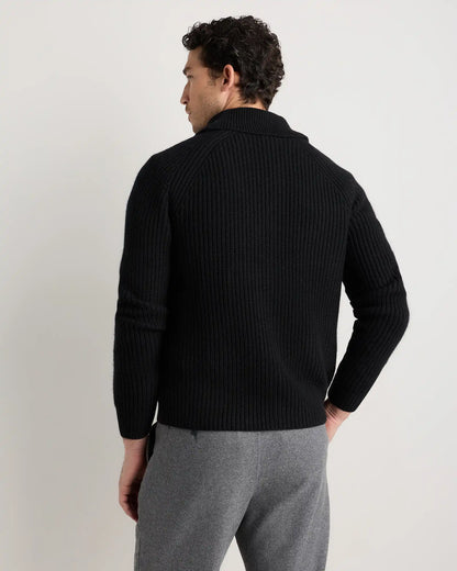 Mongolian Cashmere Shawl Collar Cardigan