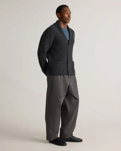 Mongolian Cashmere Shawl Collar Cardigan