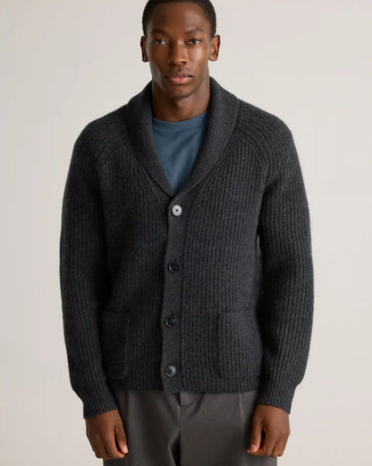 Mongolian Cashmere Shawl Collar Cardigan