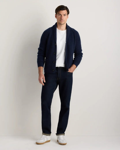 Mongolian Cashmere Shawl Collar Cardigan