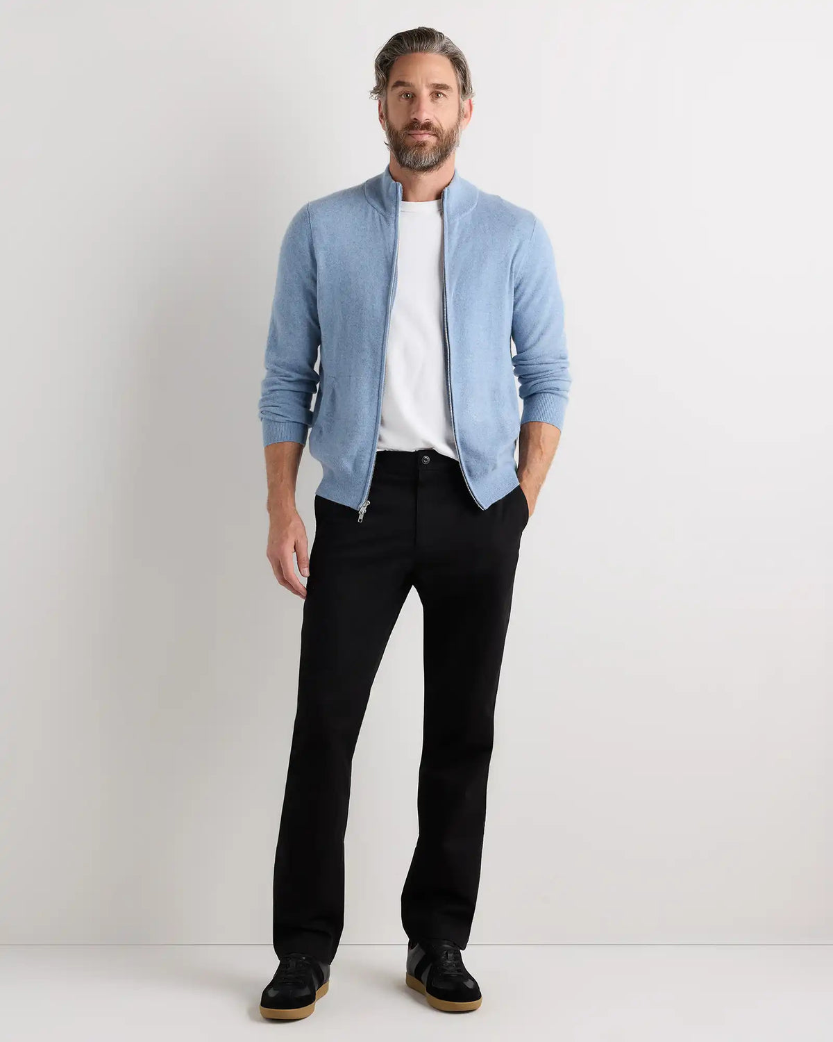 Mongolian Cashmere Full Zip Sweater