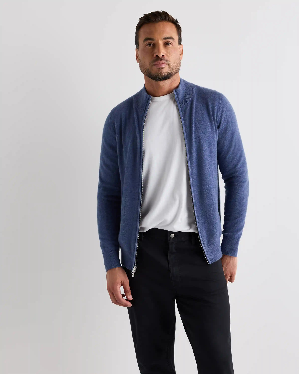 Mongolian Cashmere Full Zip Sweater