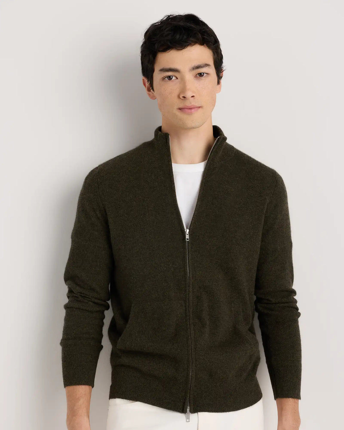 Mongolian Cashmere Full Zip Sweater