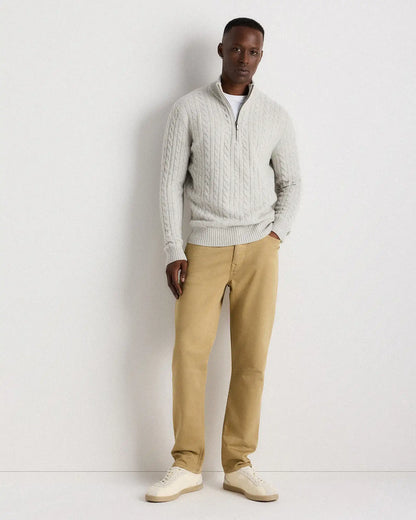 Luxe Baby Cashmere Cable Quarter Zip Sweater