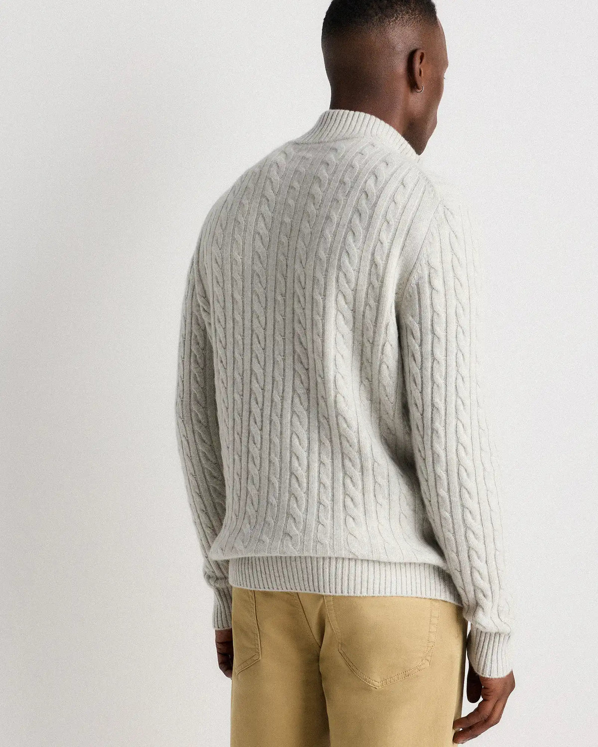 Luxe Baby Cashmere Cable Quarter Zip Sweater