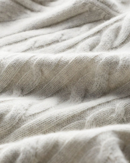 Luxe Baby Cashmere Cable Quarter Zip Sweater