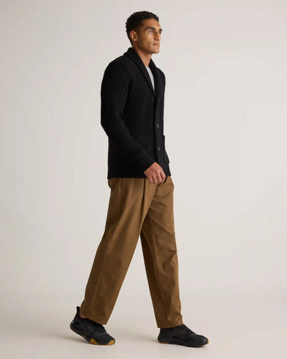 Australian Merino Wool Shawl Collar Cardigan