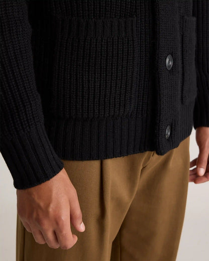 Australian Merino Wool Shawl Collar Cardigan