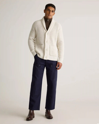 Australian Merino Wool Shawl Collar Cardigan