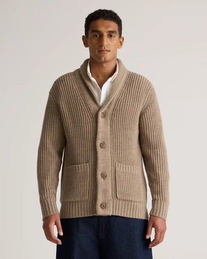 Australian Merino Wool Shawl Collar Cardigan