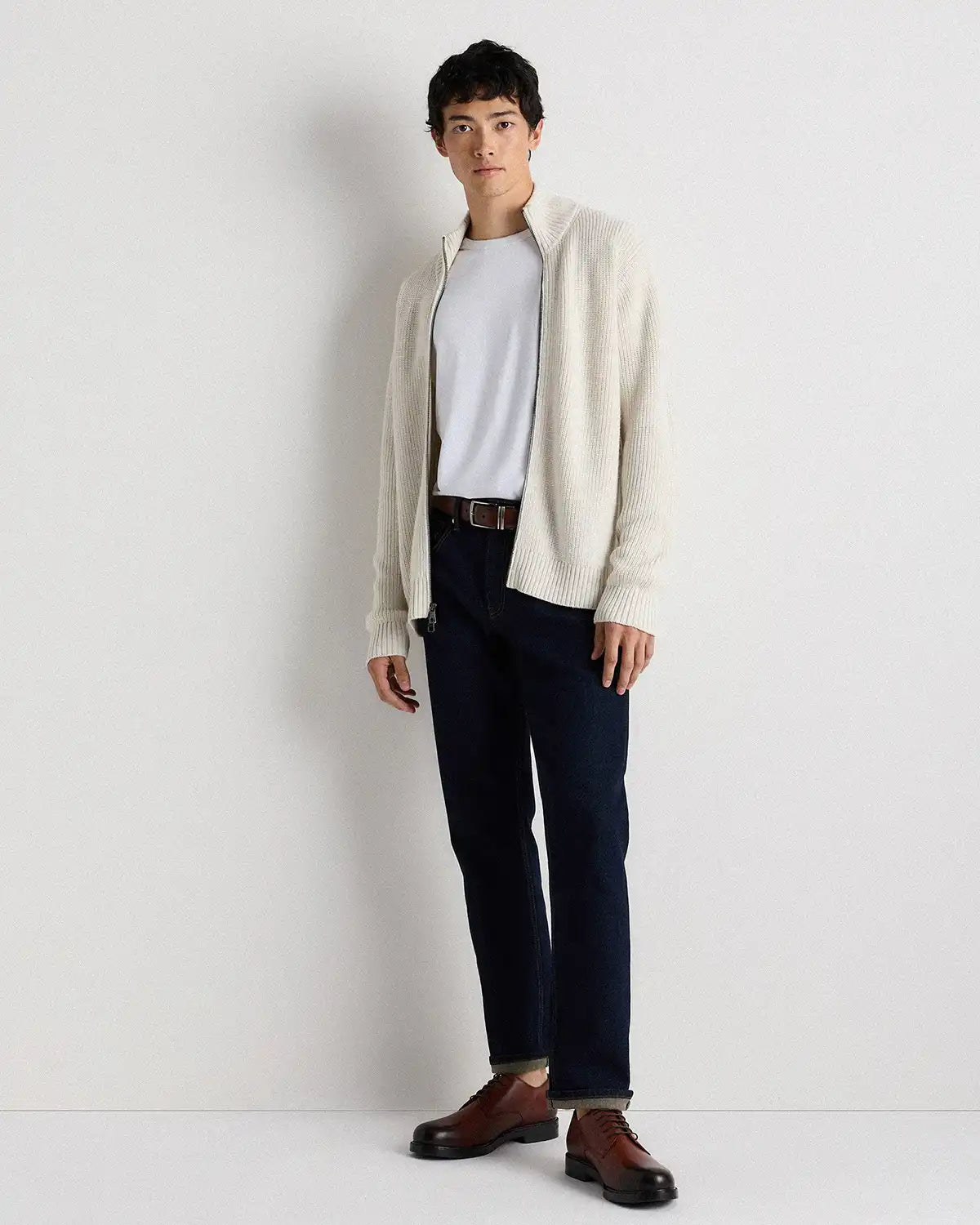 Australian Merino Wool Full Zip Sweater