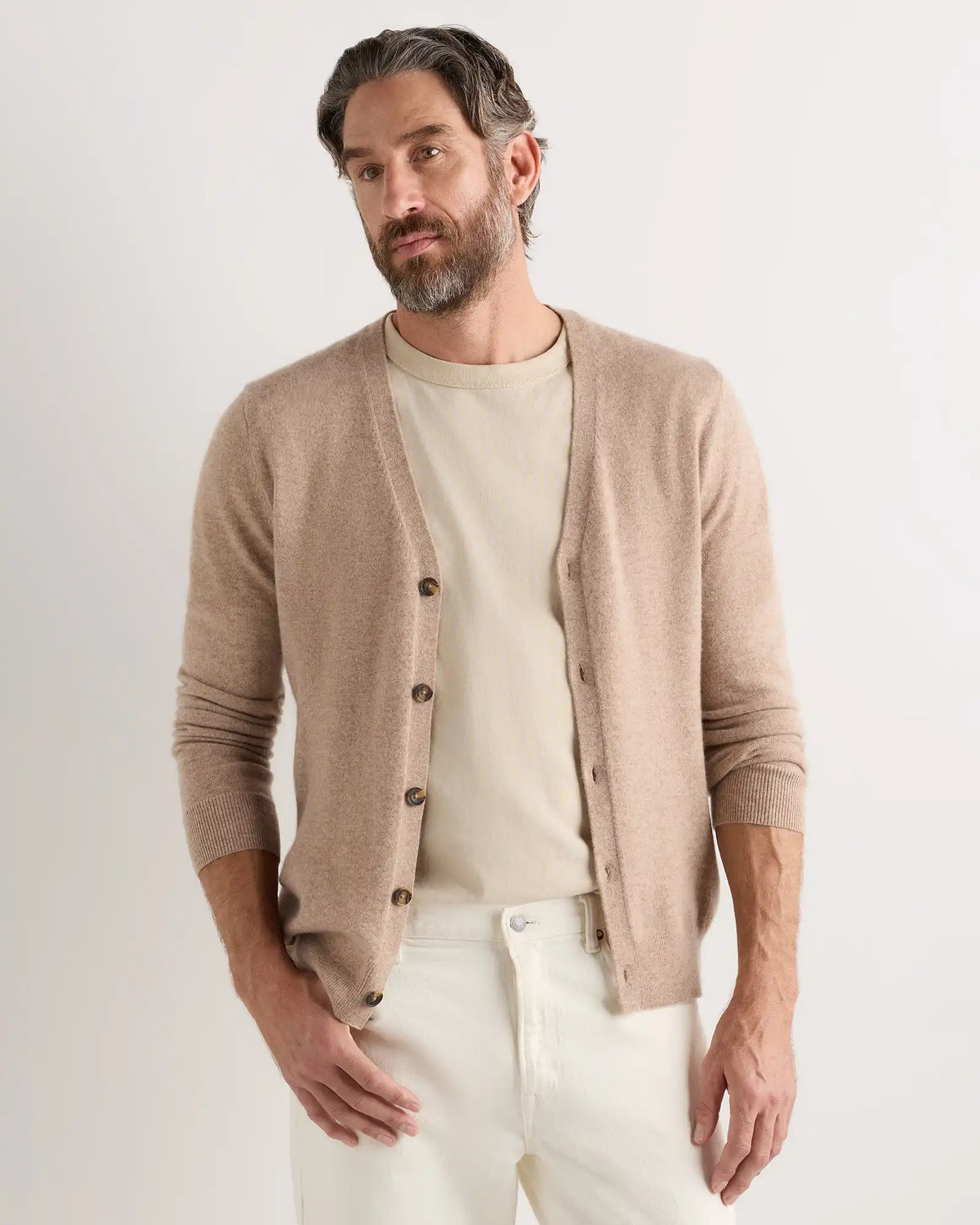 Mongolian Cashmere Cardigan Sweater