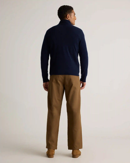 Mongolian Cashmere Quarter Zip Sweater