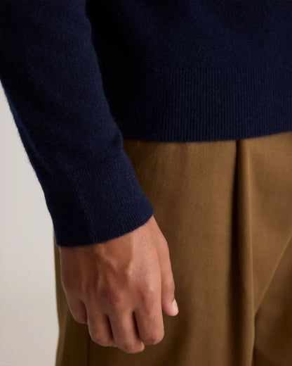 Mongolian Cashmere Quarter Zip Sweater