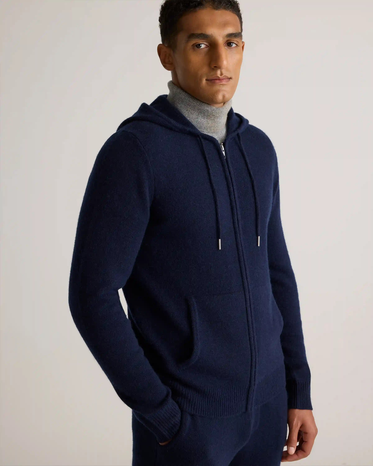 Mongolian Cashmere Full-Zip Hoodie