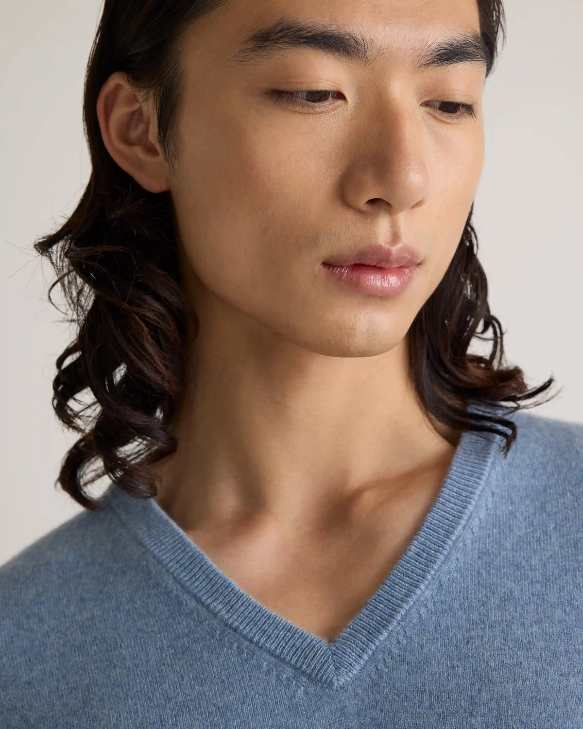 Mongolian Cashmere V-Neck Sweater