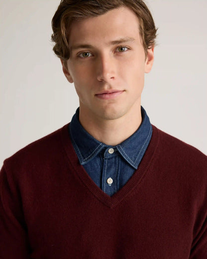 Mongolian Cashmere V-Neck Sweater
