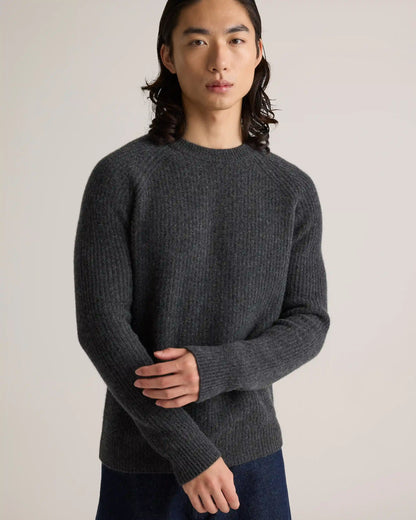 Mongolian Cashmere Fisherman Crewneck Sweater