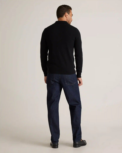 Mongolian Cashmere Polo Sweater