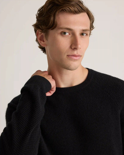 Mongolian Cashmere Waffle Sweatshirt