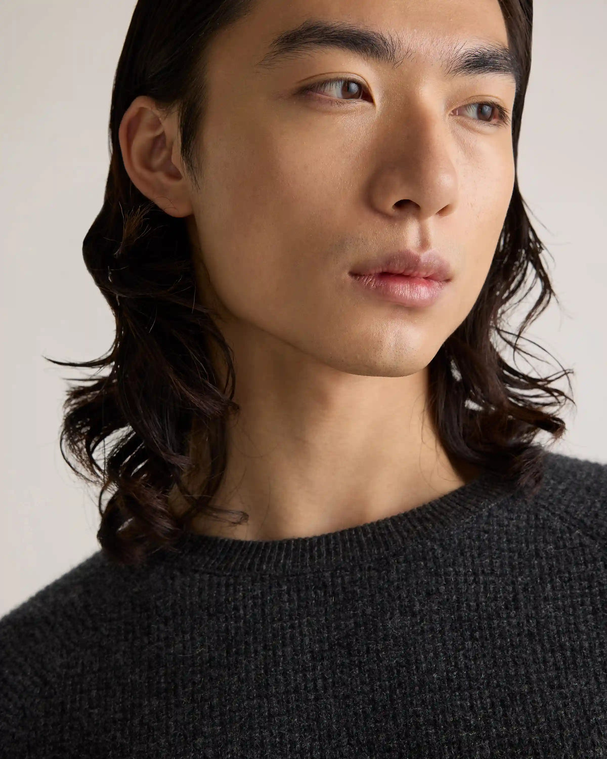 Mongolian Cashmere Waffle Sweatshirt