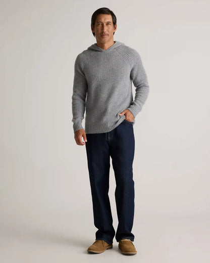 Mongolian Cashmere Fisherman Pullover Hoodie