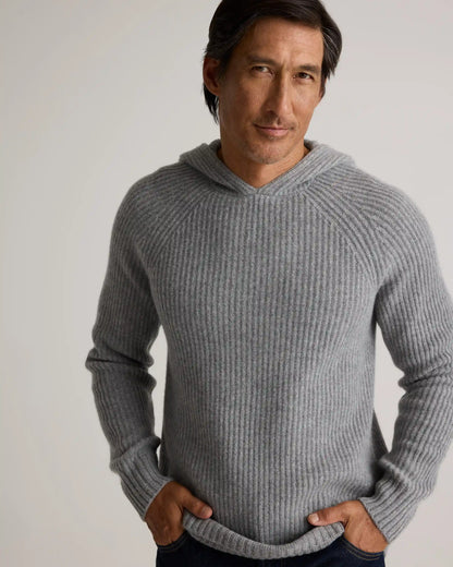 Mongolian Cashmere Fisherman Pullover Hoodie