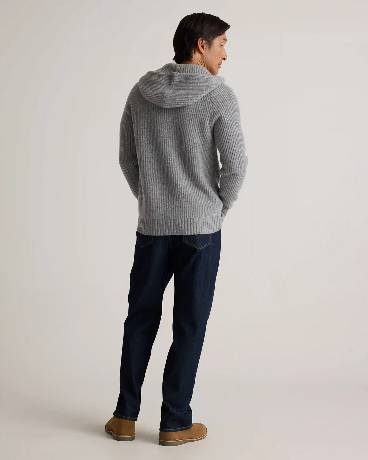 Mongolian Cashmere Fisherman Pullover Hoodie